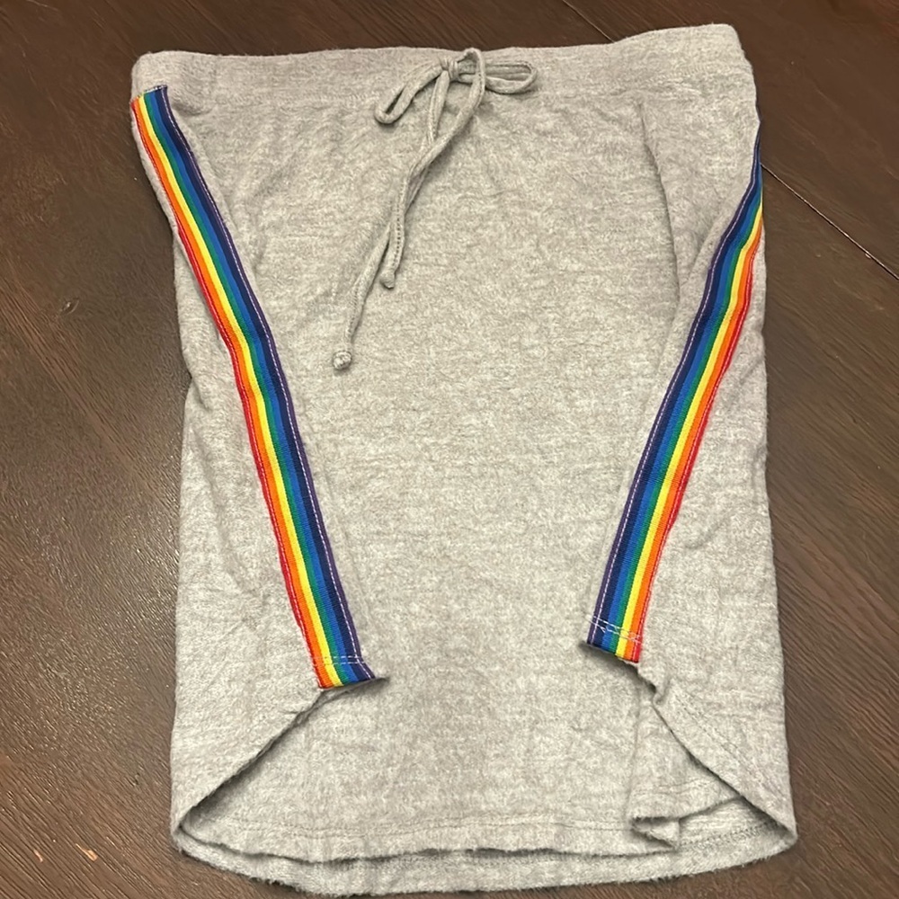 Erge Designs Cotton with Rainbow Trim Skirt Girls Size 16
